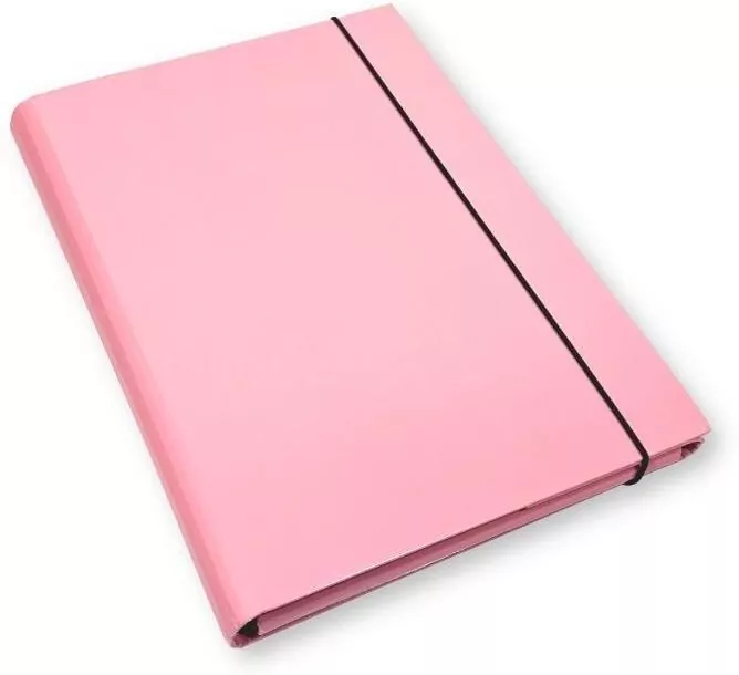 Teczka A4 skrzydłowa 3,5cm pastelowa różowa - tantis.pl