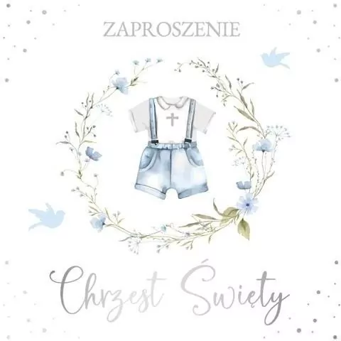 Zaproszenie Chrzest (10szt) - tantis.pl