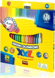 Kredki ołówkowe heksagonalne. 24 kolory