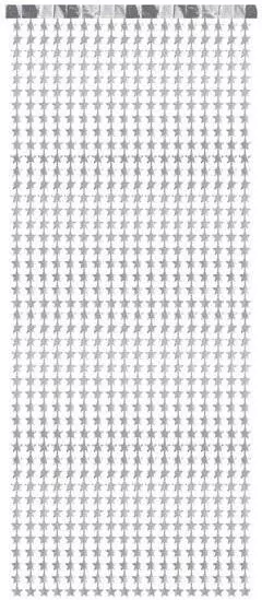 Kurtyna Gwiazdki srebrna 100x245cm - tantis.pl