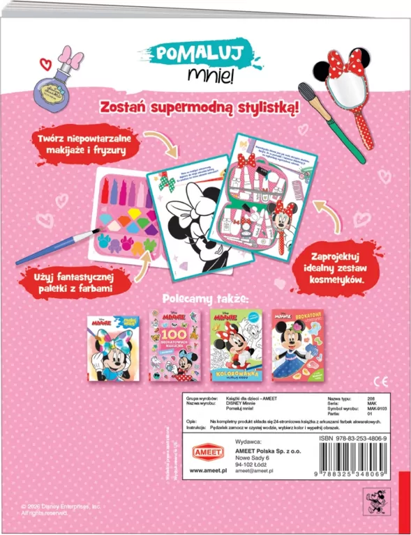 Disney Minnie. Pomaluj mnie! - tantis.pl