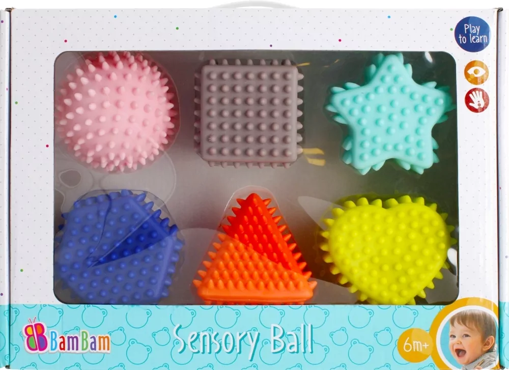 Zabawka sensoryczna figury 6szt BAM BAM - tantis.pl
