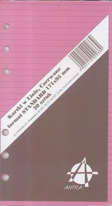 Wkład do organizera ST Linia czerwona ANTRA - tantis.pl