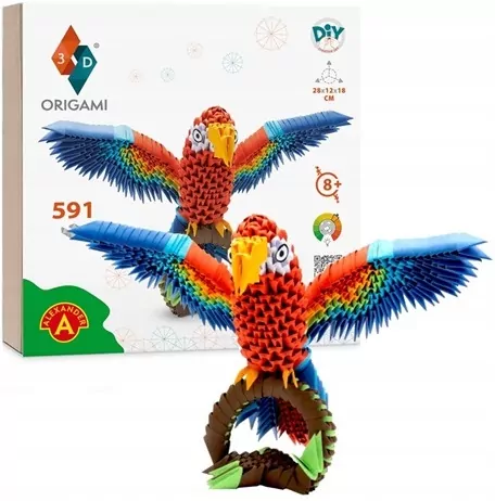 Origami 3D papuga/parrot - tantis.pl