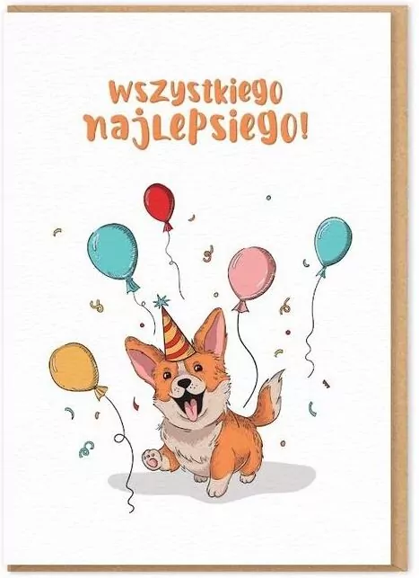 Karnet Urodziny - Wszystkiego nalepsiego - tantis.pl