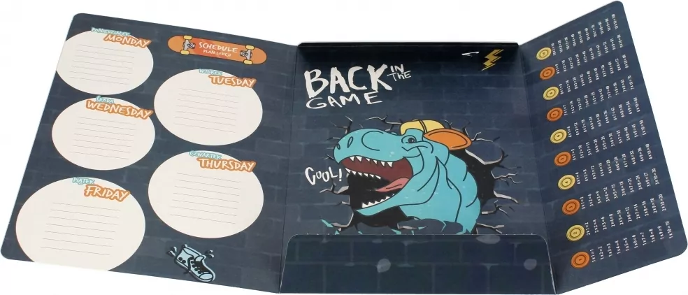 Teczka z gumką A4 Skate Dino - tantis.pl