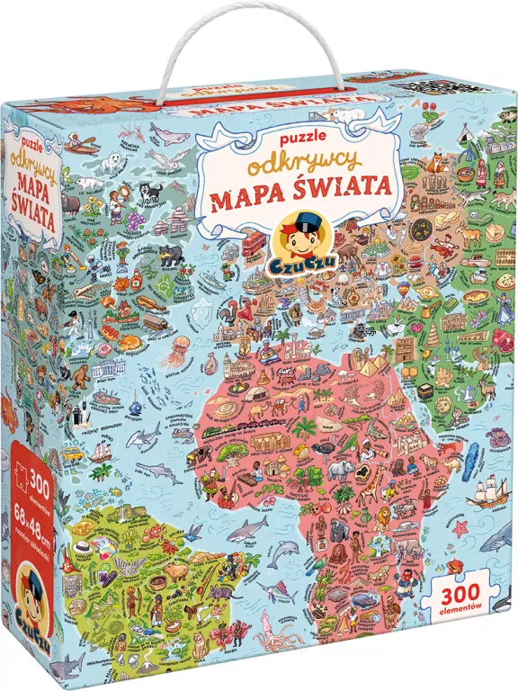 CzuCzu. Puzzle odkrywcy. Mapa świata - tantis.pl
