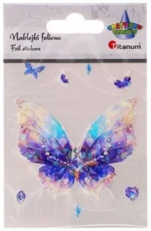 Naklejki foliowe motyl 70x60mm 8szt - tantis.pl