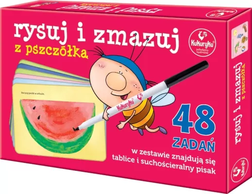 Rysuj i zmazuj z pszczółką. 48 zadań