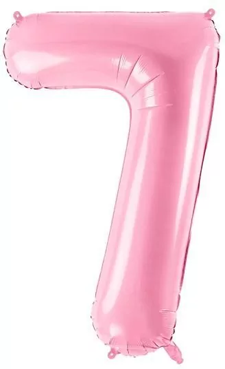 Balon foliowy 7 różowy 86cm - tantis.pl