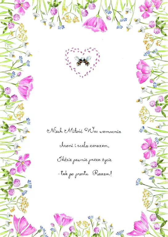 Karnet A5 Ślub Polne kwiaty - tantis.pl