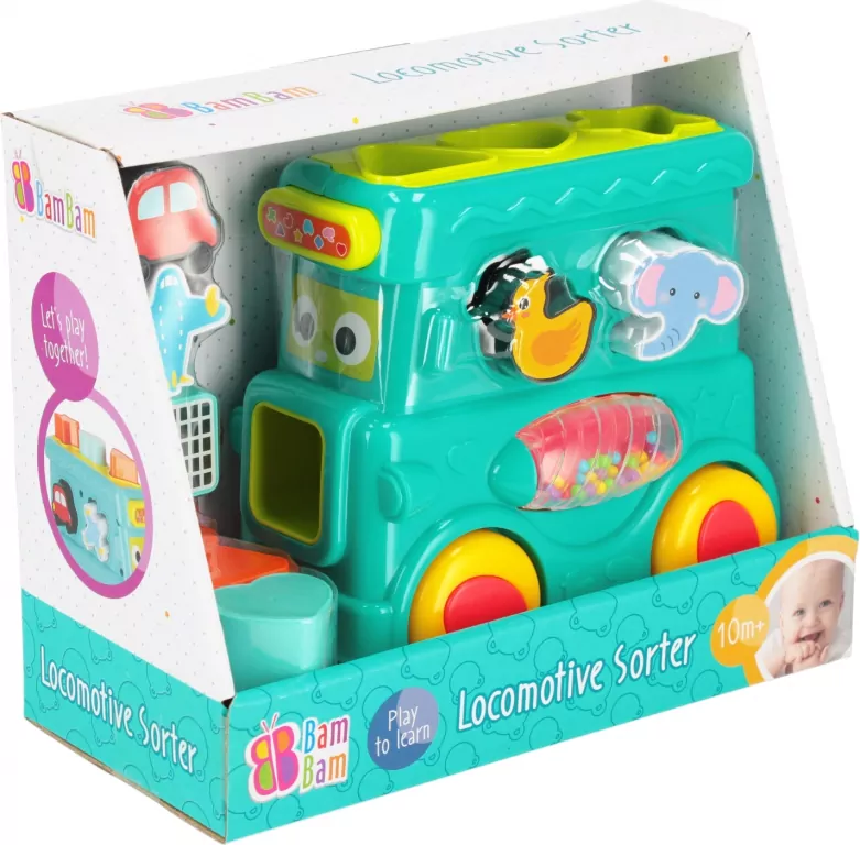 BAM BAM SORTER LOKOMOTYWA 23X19X11 WB 6 - tantis.pl