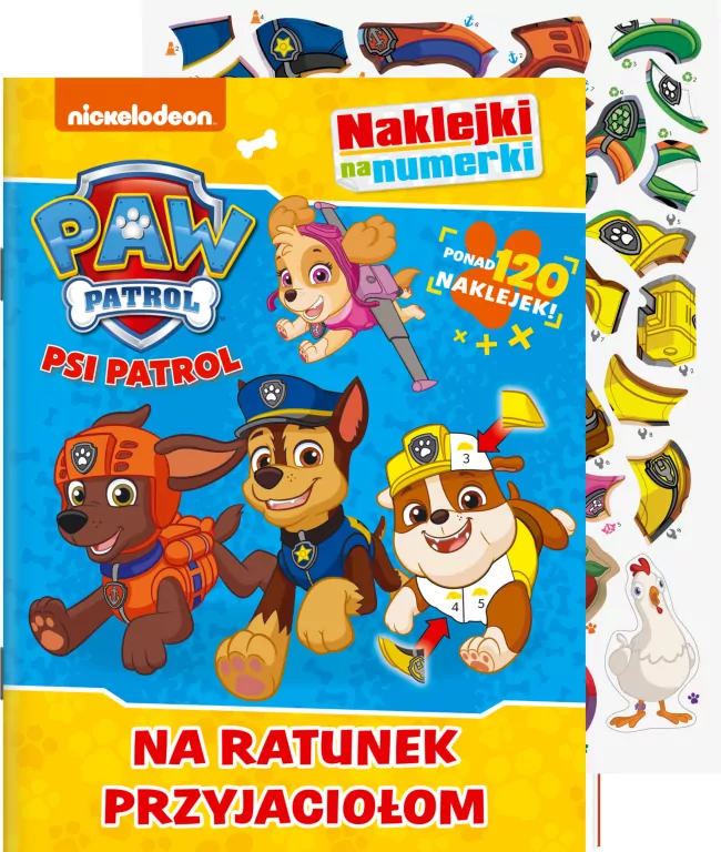 Na ratunek przyjaciołom. Naklejki na numerki. Psi Patrol - tantis.pl