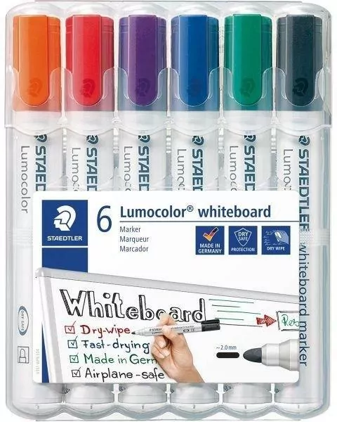 Marker Lumocolor do białych tablic 6 kolorów - tantis.pl