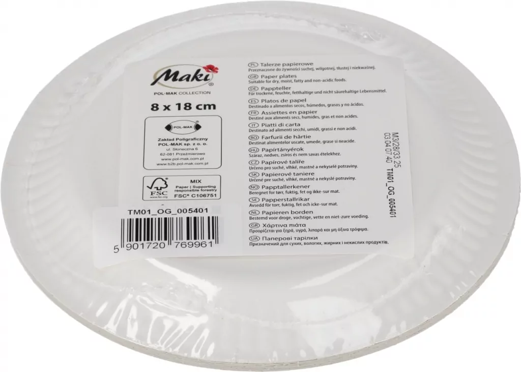 TALERZ PAP 180 ZLO MAT PM OPFOL - tantis.pl