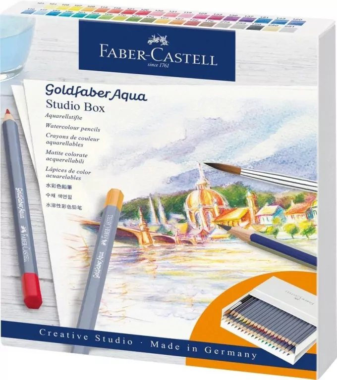 Kredki Goldfaber Aqua 38 kolorów + 2 ołówki + pędzel - tantis.pl