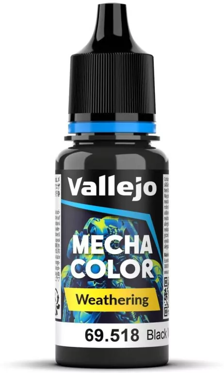 Vallejo: 69.518 - Mecha Weathering - Black Wash (18 ml) - tantis.pl