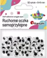 Oczy samoprzylepne 6x8mm owalne - tantis.pl