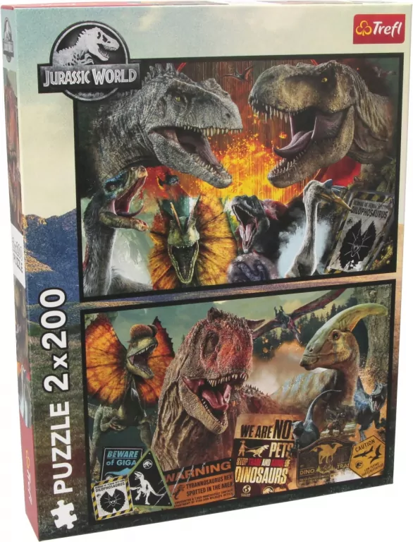 Puzzle 2x200 Prehistoryczny świat TREFL - tantis.pl
