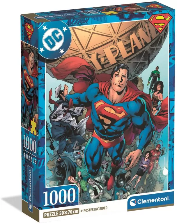 Puzzle 1000 Compact DC Superman - tantis.pl