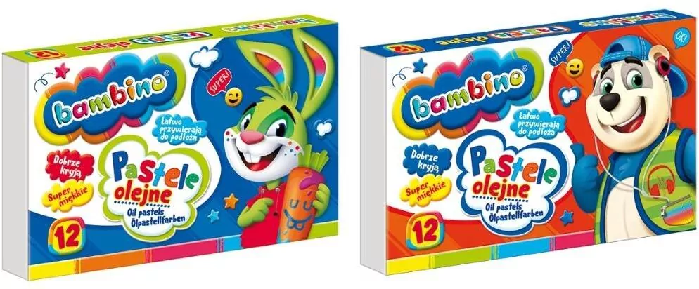 Pastele olejne Bambino. 12 kolorów - tantis.pl