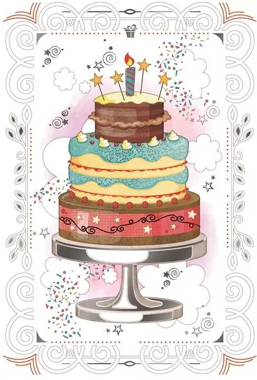 Karnet 12x18cm + koperta Tort - tantis.pl
