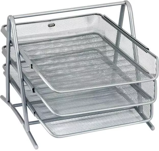 Stojak na dokumenty. Srebrny - tantis.pl