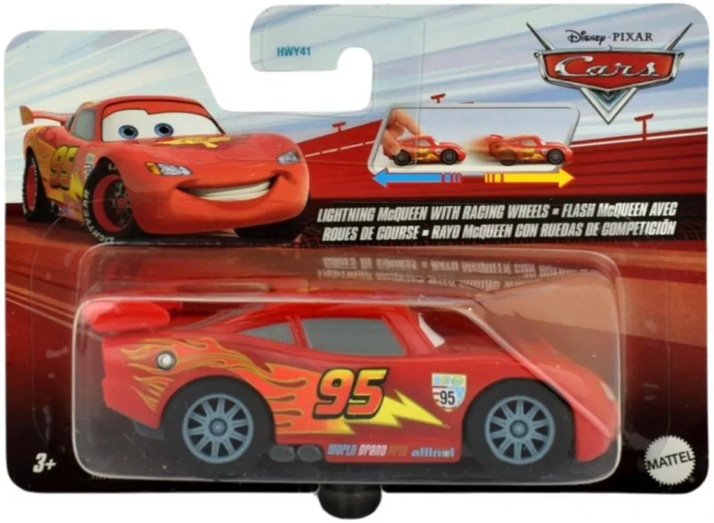Cars 3 Lightning McQueen with Racing Wheels 1:43 - tantis.pl