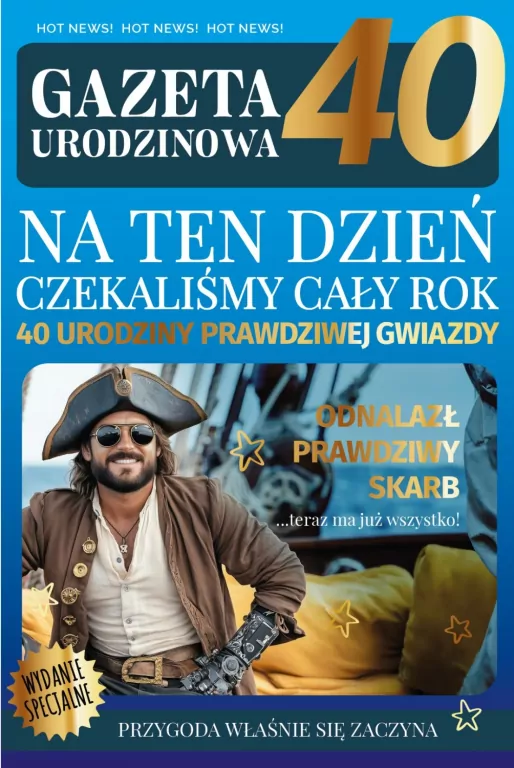 Karnet Urodziny gazeta 40 - tantis.pl