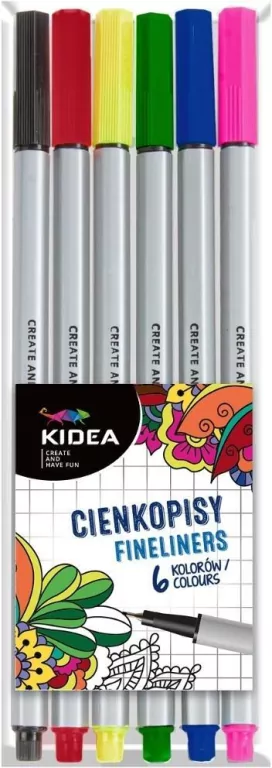 Cienkopisy 6 kolorów KIDEA - tantis.pl