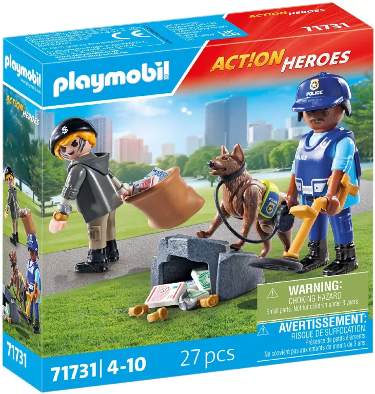 Playmobil Poszukiwania śladów z psem tropiącym 71731 - tantis.pl
