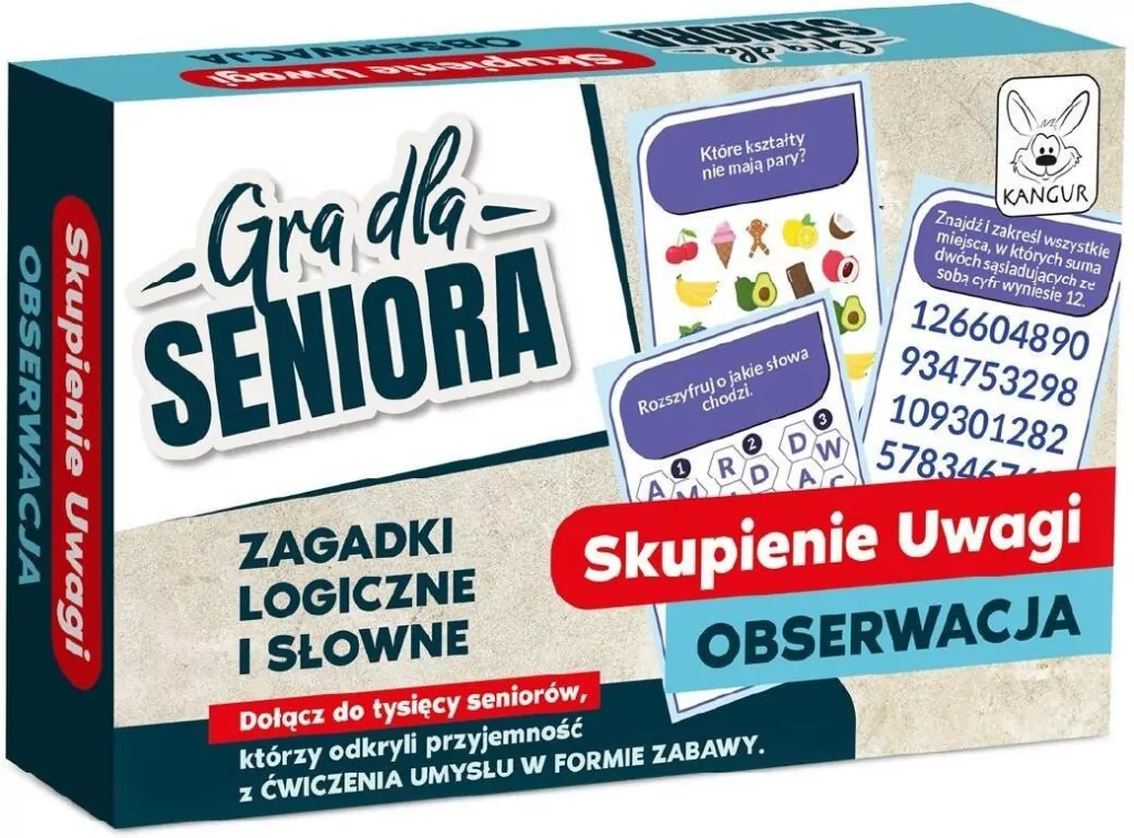 Gra dla Seniora Skupienie uwagi - Obserwacja Kangur - tantis.pl