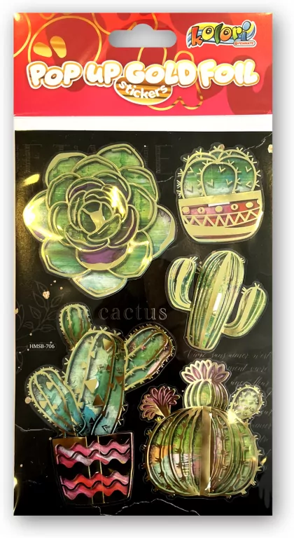 Naklejki foliowe Gold Cacti PENMATE - tantis.pl