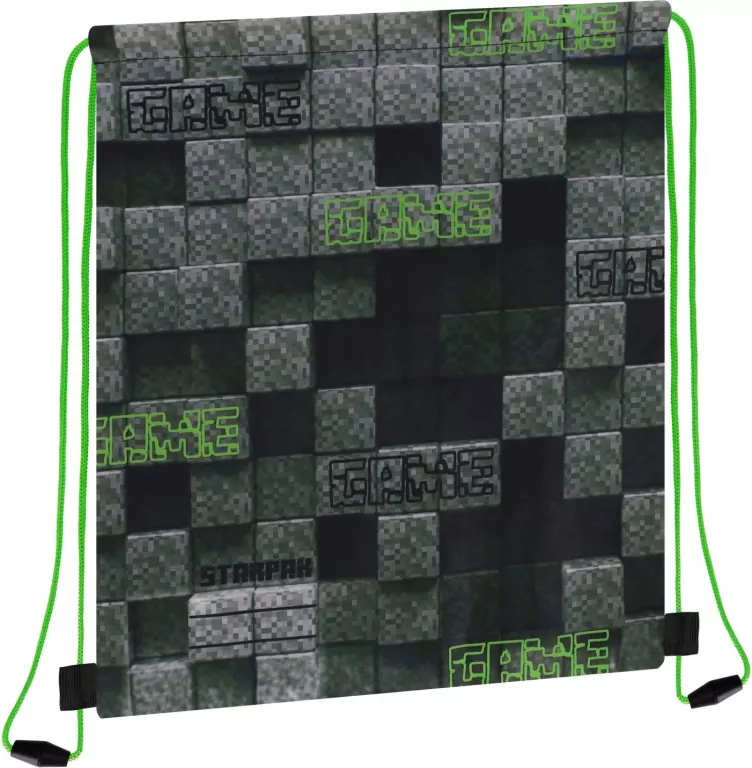 Worek szkolny na ramię. Pixel Game - tantis.pl