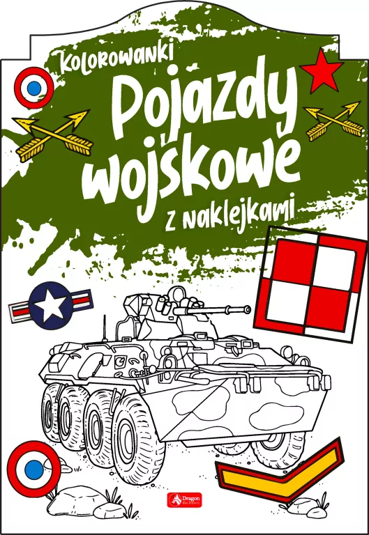 Pojazdy wojskowe Kolorowanka z naklejkami - tantis.pl
