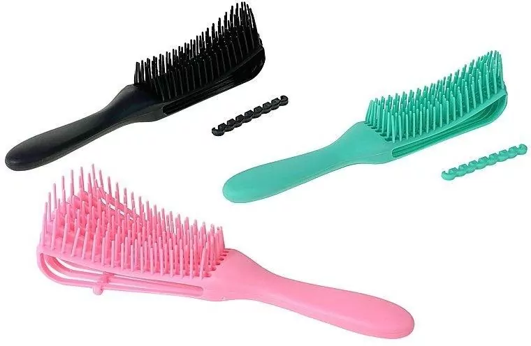 Szczotka do włosów plastikowa składana MIX - tantis.pl