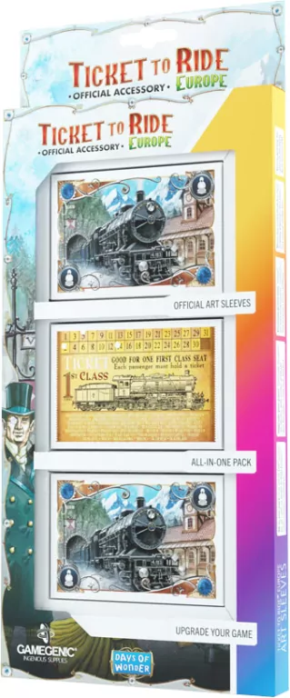 Gamegenic: Ticket to Ride - Europe Art Sleeves (58 x 90 mm) - tantis.pl