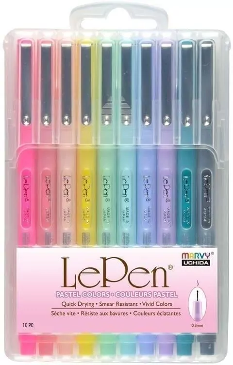 Cienkopisy Le Pen Pastel 10 kolorów - tantis.pl