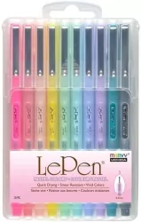 Cienkopisy Le Pen Pastel 10 kolorów