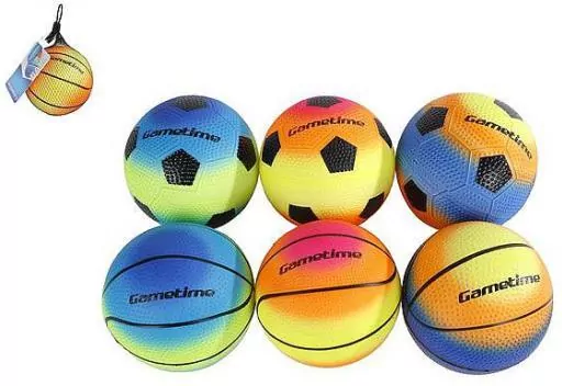 Piłka nożna / koszykowa 10cm 6 kolorów, w siatce mix cena za 1 szt - tantis.pl