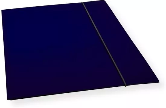 Teczka A4 z gumką lakier granatowa 300gsm (10 szt.)