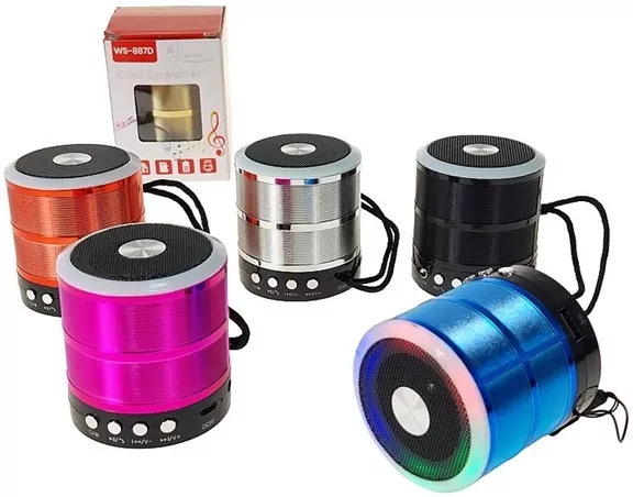 Głośnik okrągły Bluetooth kabel USB MIX - tantis.pl