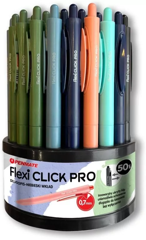 Długopis flexi click pro mix (50szt) - tantis.pl