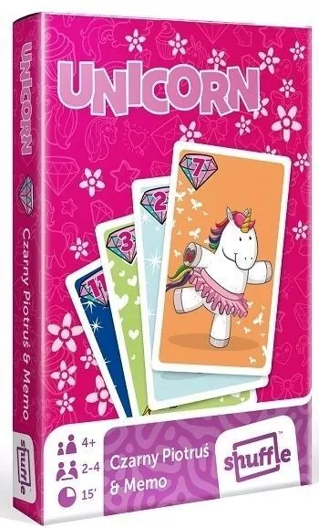Czarny Piotruś. Memo. Happy Unicorn - tantis.pl
