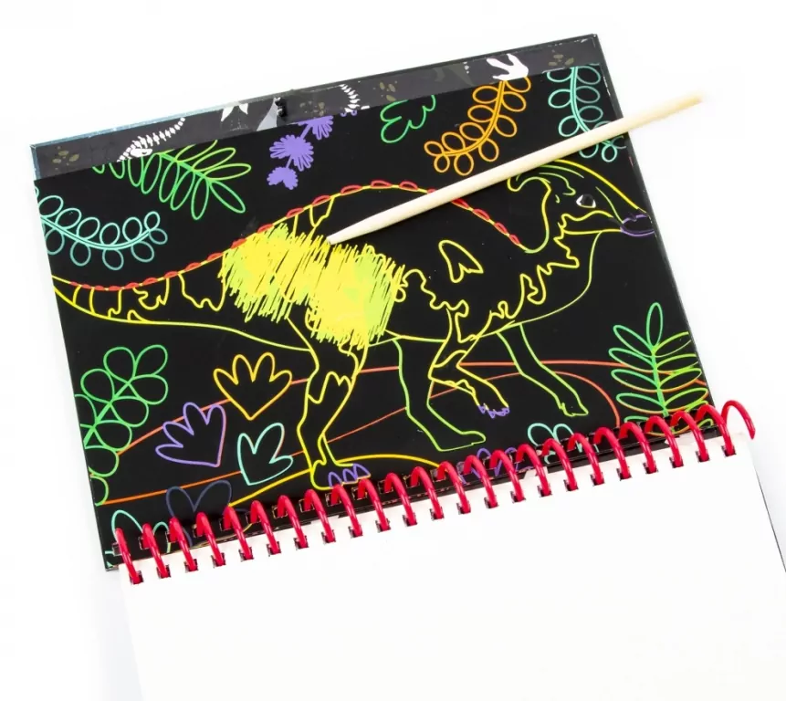 Notes kreatywny z wydrapywankami. Dinozaur - tantis.pl