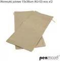 Woreczki jutowe ecko 36x15cm 2szt - tantis.pl