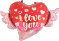 Balon foliowy serce ze skrzydełkami 68x47cm - tantis.pl