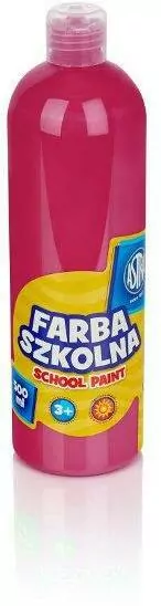 Farba szkolna. Różowa 500ml - tantis.pl