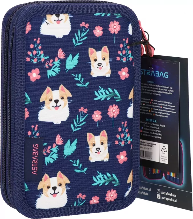 Piórnik podwójny z wyposaż. Dear Puppy ASTRA - tantis.pl