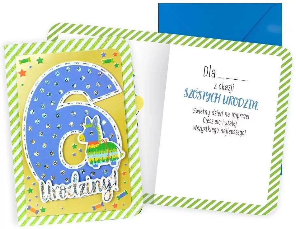 Karnet B6 Urodziny 6 chłopiec - tantis.pl